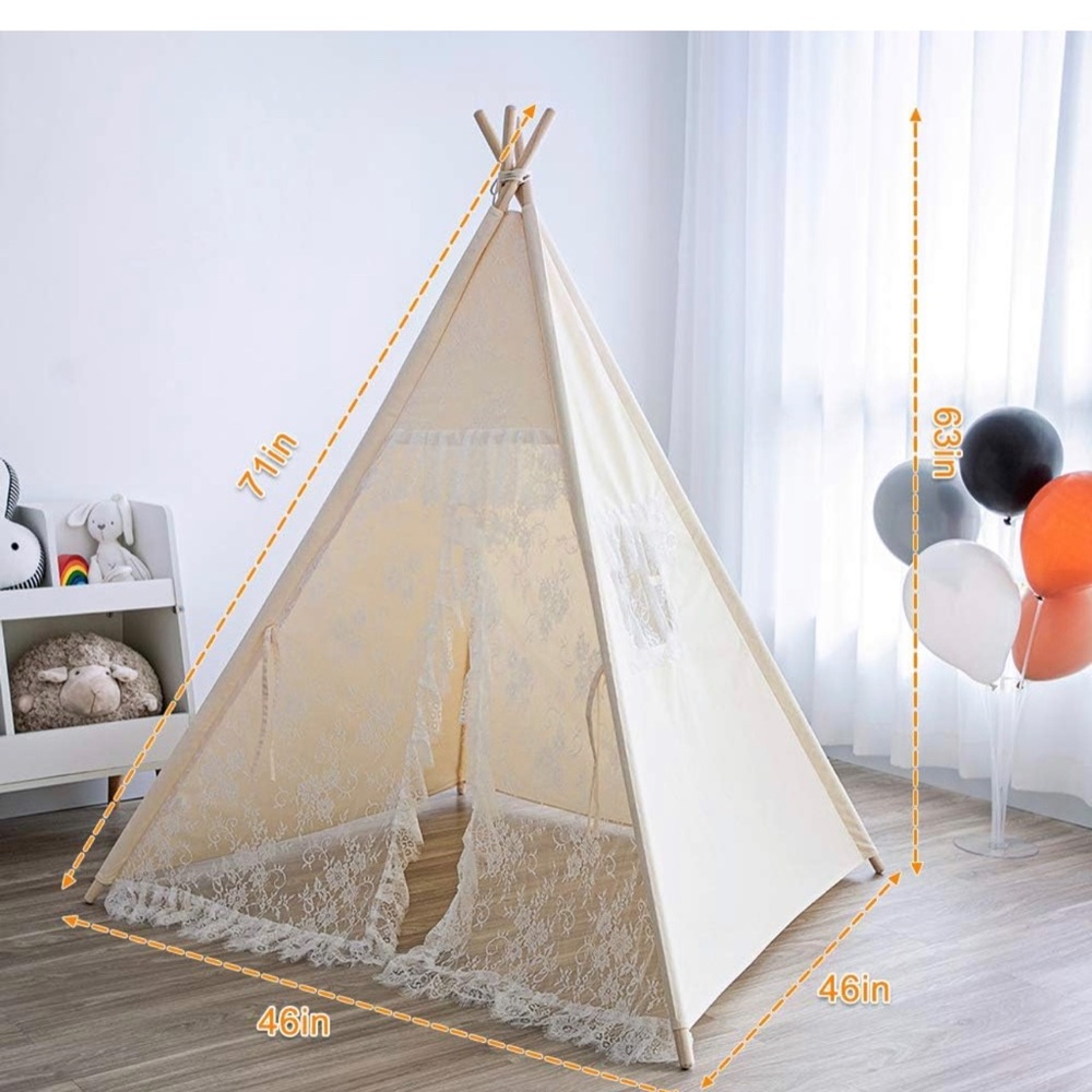 New Teepee Tent for Kids with Carry Case, Kids Teepee Tent for Girls & Boys